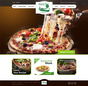 Web Design par Mayank Patel pour My Family''s Pizza | Design #4279581