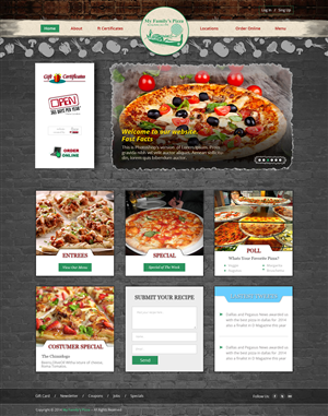 Web Design by the-lion-king for My Family''s Pizza | Design: #4297793