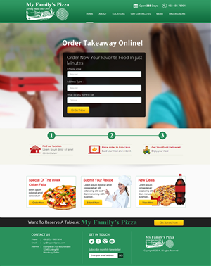 Web Design by OM for My Family''s Pizza | Design: #4291230
