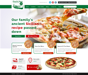Web Design by OM for My Family''s Pizza | Design: #4291262