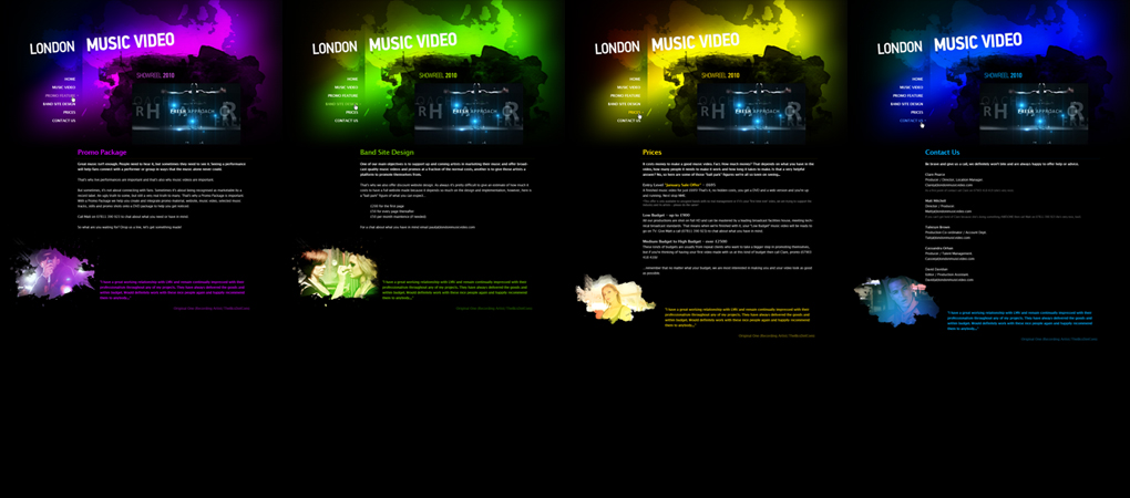 Web Design by flx flx for LondonMusicVideo.com | Design #178514