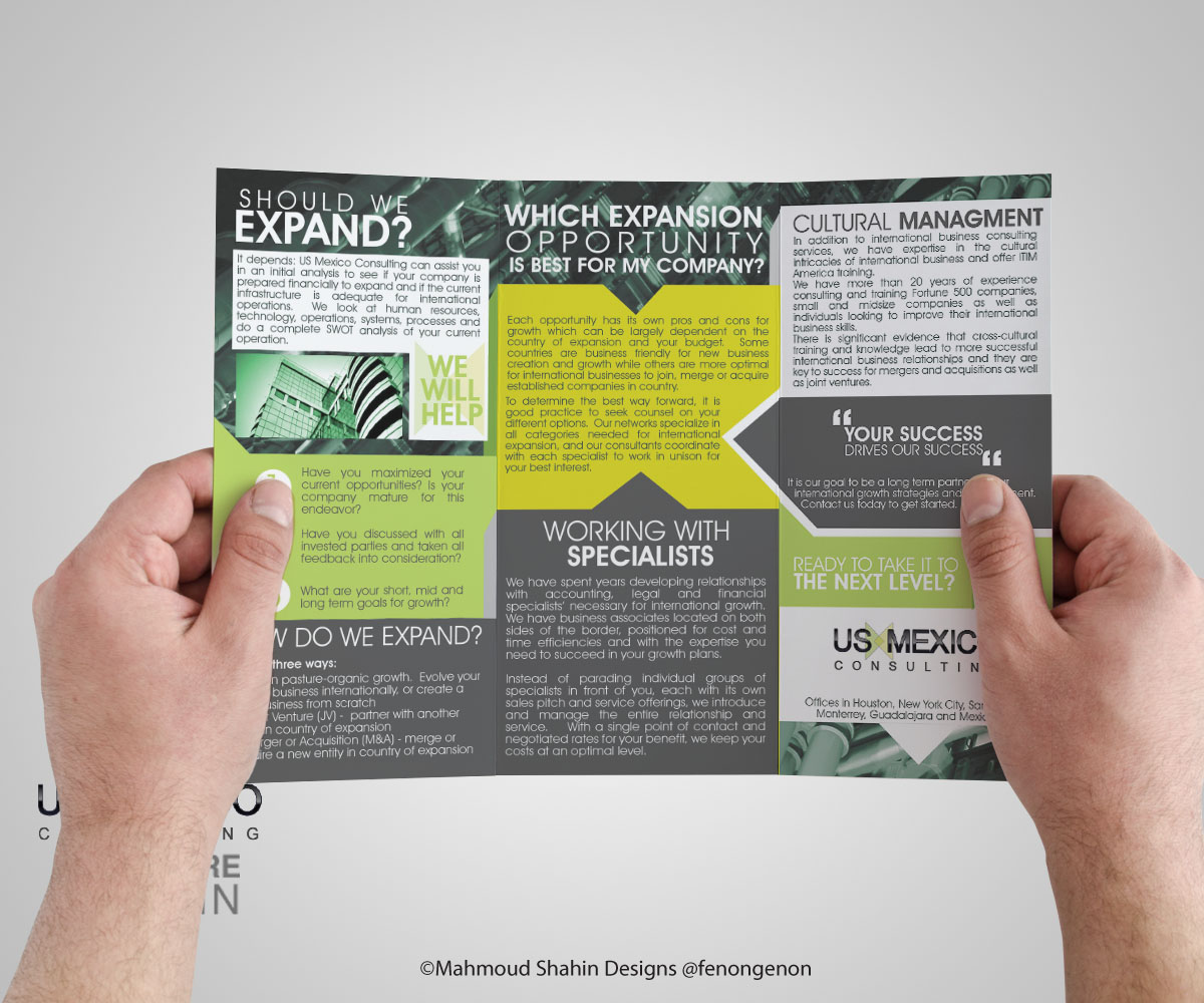 Brochure Design by Mahmoud Shahin for this project | Design #4251846