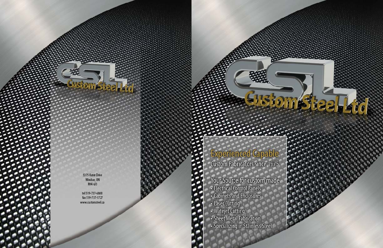 Diseño de Brochure por ganz abecia para Custom Steel Ltd. | Diseño #1313080