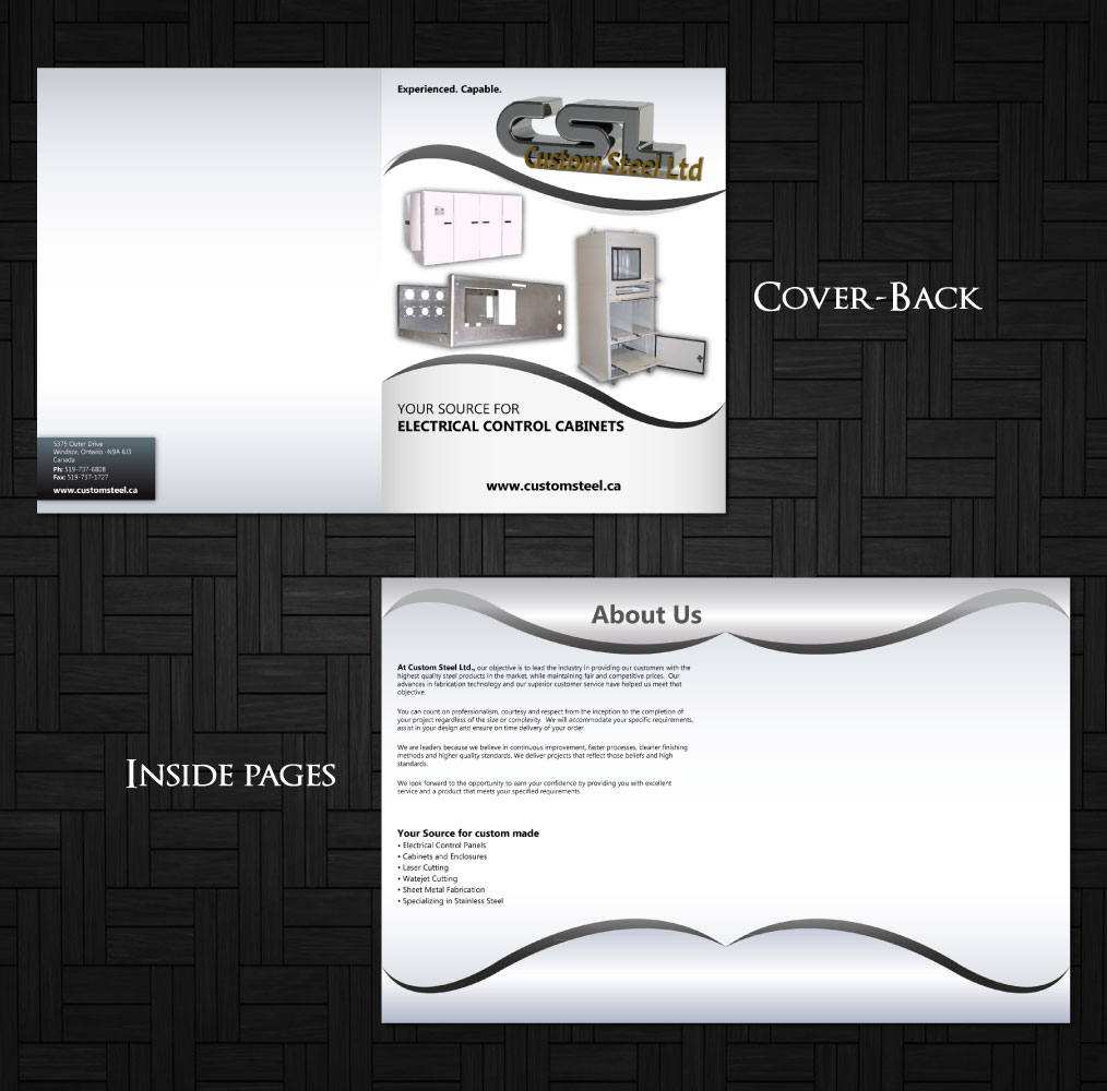 Broschüren-Design von Dots & Coms für Custom Steel Ltd. | Design #1314255