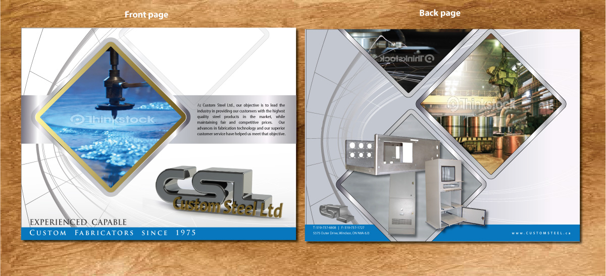 Brochure Design by Sbss for Custom Steel Ltd. | Design #1297795