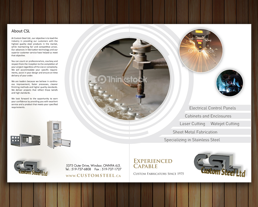 Brochure Design by Sbss for Custom Steel Ltd. | Design #1297948