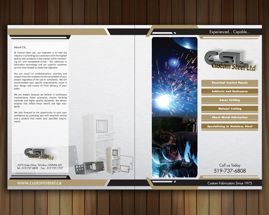 Brochure Design by Sbss for Custom Steel Ltd. | Design #1297950
