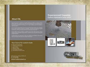Brochure Design by Sbss for Custom Steel Ltd. | Design: #1298059