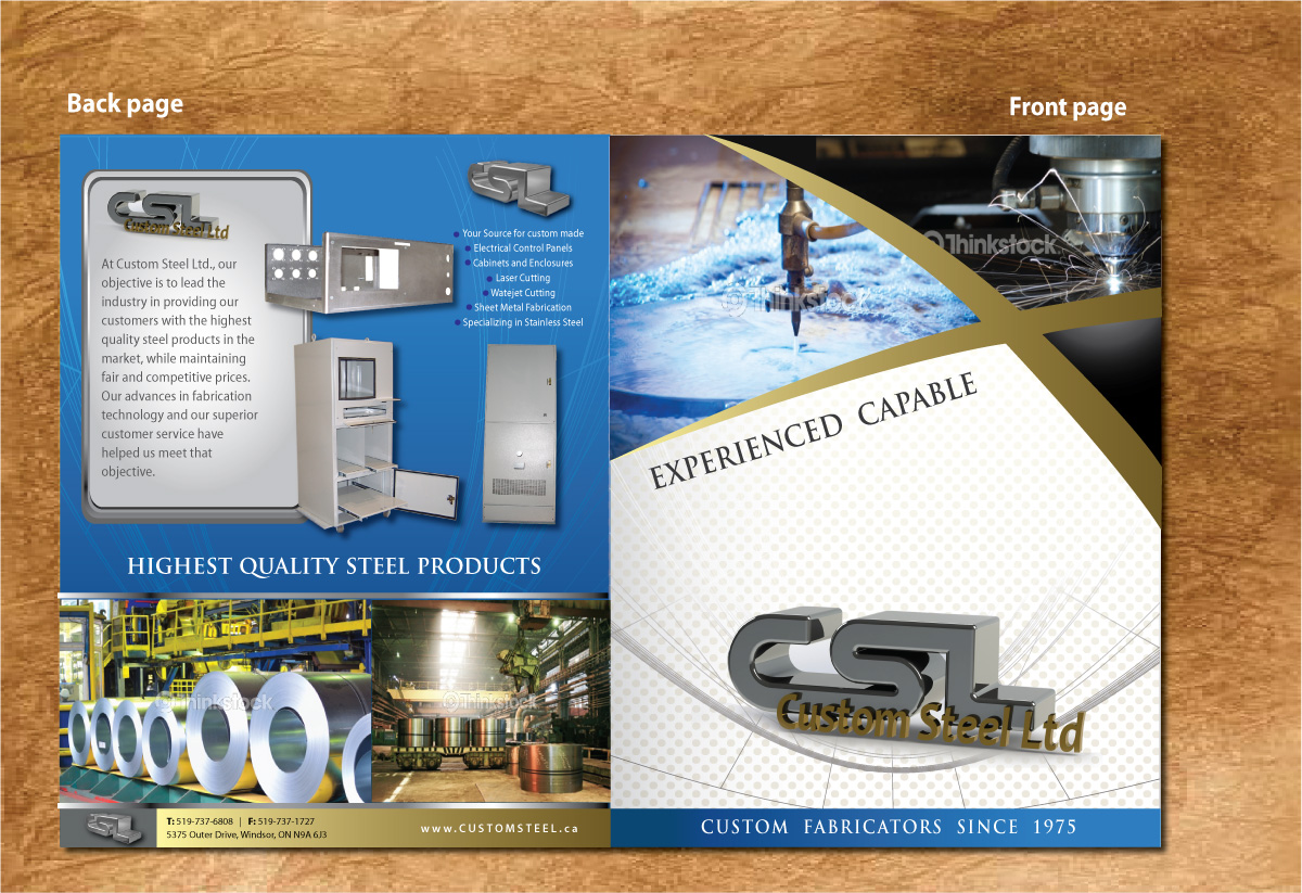 Brochure Design by Sbss for Custom Steel Ltd. | Design #1298133