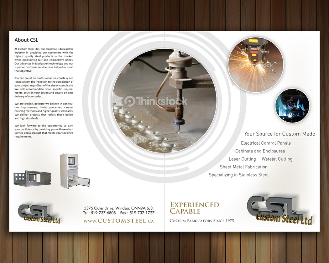 Brochure Design by Sbss for Custom Steel Ltd. | Design #1298242