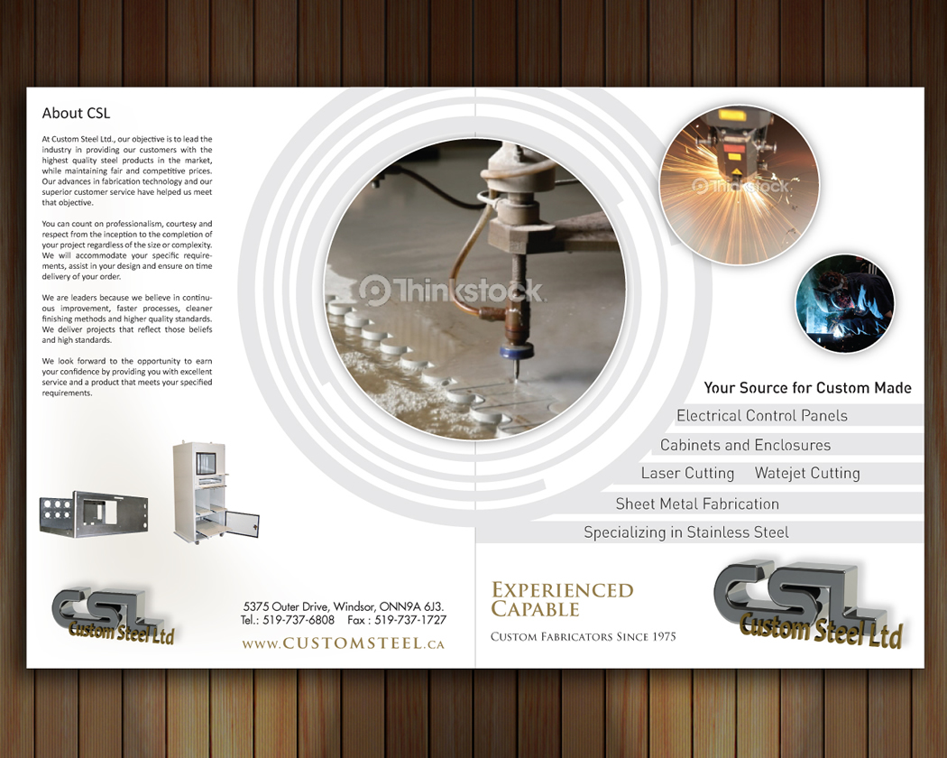 Brochure Design by Sbss for Custom Steel Ltd. | Design #1298244