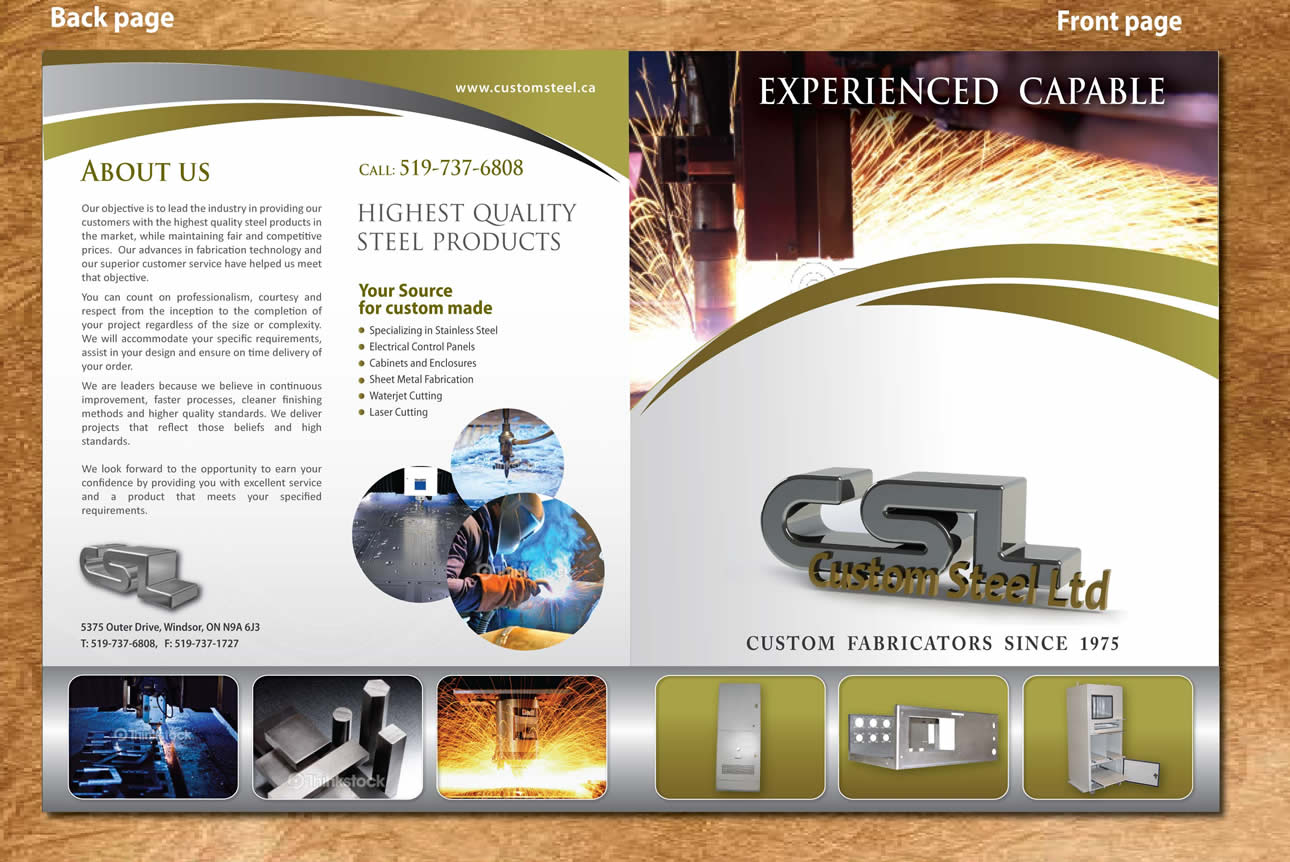 Brochure Design by Sbss for Custom Steel Ltd. | Design #1404895