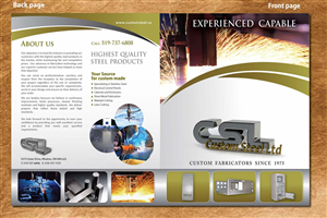 Brochure Design by Sbss for Custom Steel Ltd. | Design: #1404895