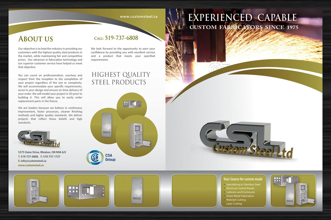 Diseño de Brochure por Sbss para Custom Steel Ltd. | Diseño #1467567