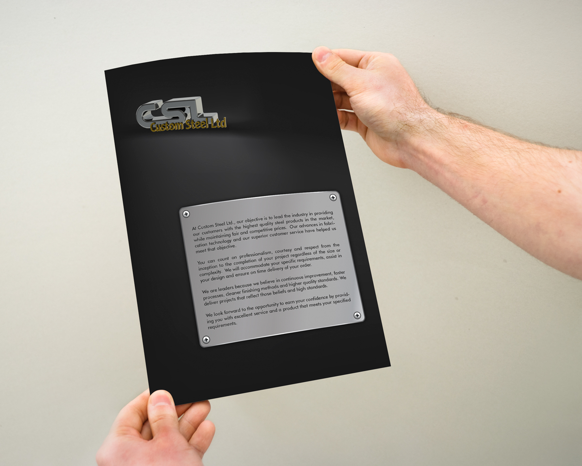Brochure Design by AbdulRafay for Custom Steel Ltd. | Design #1315202