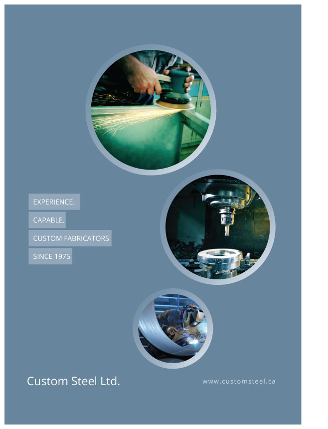 Brochure Design by JessicaD for Custom Steel Ltd. | Design #1298709