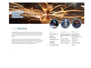 Brochure Design by JessicaD for Custom Steel Ltd. | Design: #1298712