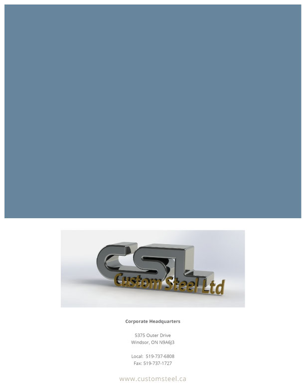 Brochure Design by JessicaD for Custom Steel Ltd. | Design #1298714