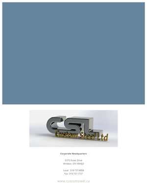 Brochure Design by JessicaD for Custom Steel Ltd. | Design: #1298714