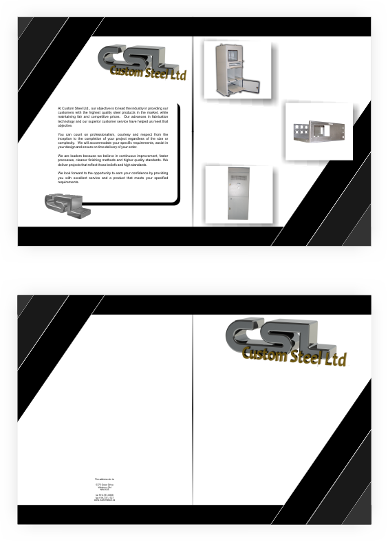 Brochure Design by pirlo for Custom Steel Ltd. | Design #1295862