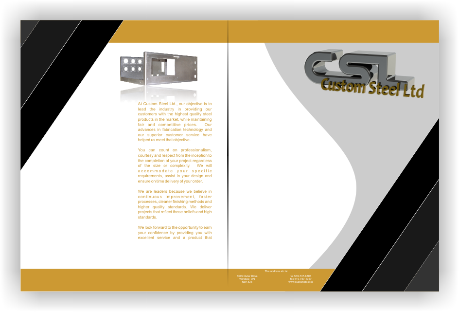 Brochure Design by pirlo for Custom Steel Ltd. | Design #1299689