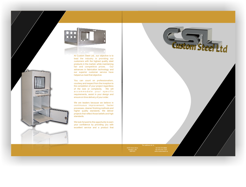 Brochure Design by pirlo for Custom Steel Ltd. | Design #1299692