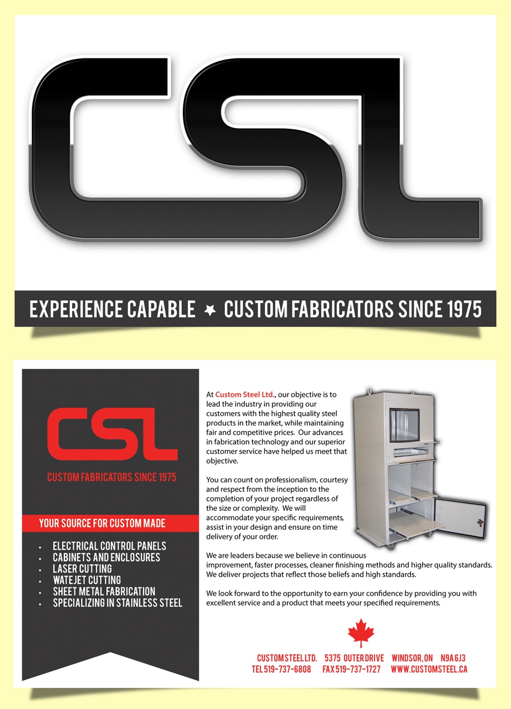 Brochure Design by z a n a for Custom Steel Ltd. | Design #1286461