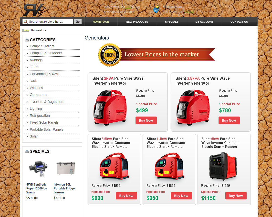 Landing Page Design by yadunath for rv4x4 | Design #1245982