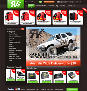 Landing Page Design by lolti for rv4x4 | Design #1251961