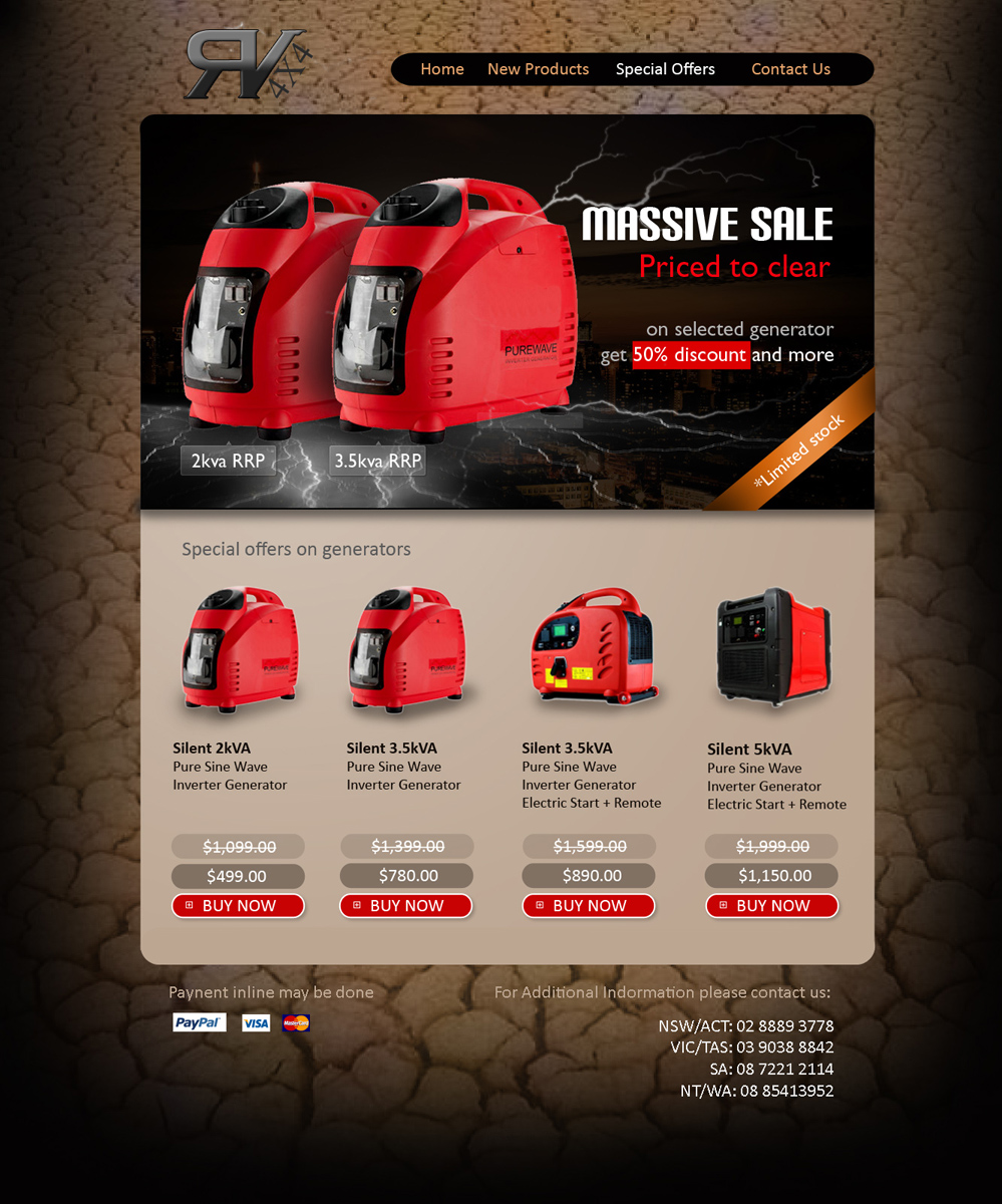 Landing Page Design by Nova Interaction for rv4x4 | Design #1336704