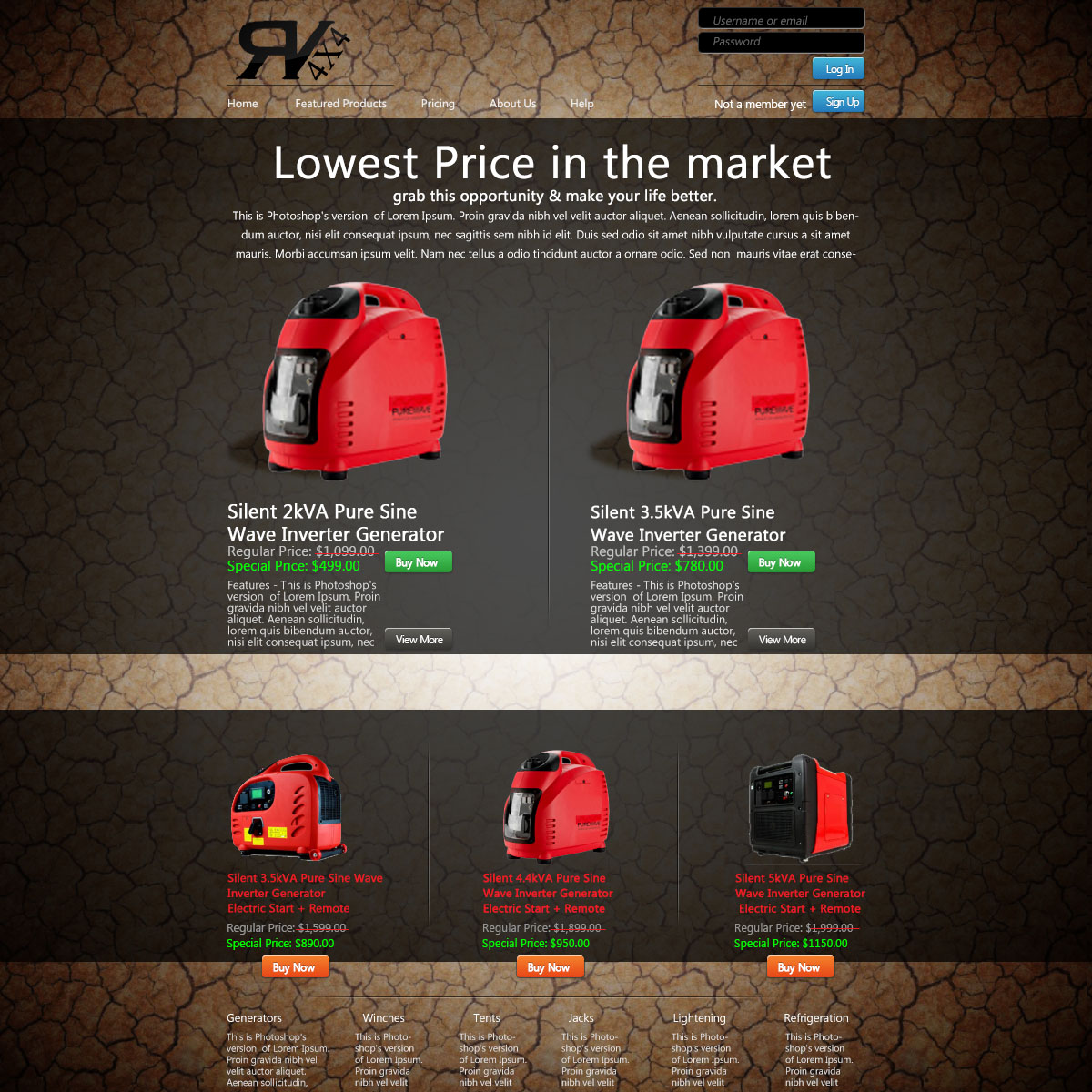 Landing Page Design by WirePaper for rv4x4 | Design #1270419