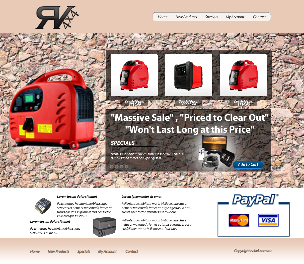 Landing Page Design by amu for rv4x4 | Design #1288811