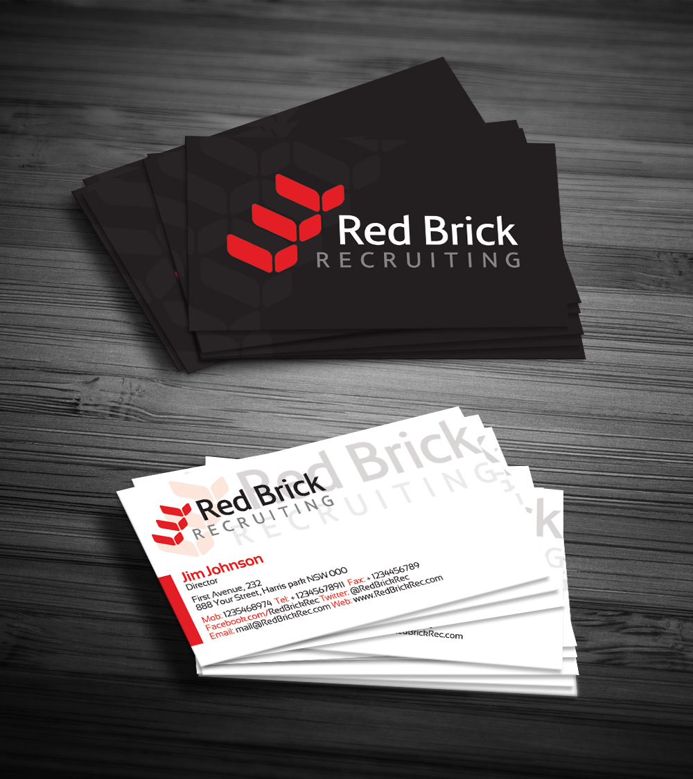 Business Card Design by diRtY.EMM for Footprints Recruiting, inc. | Design #1205694