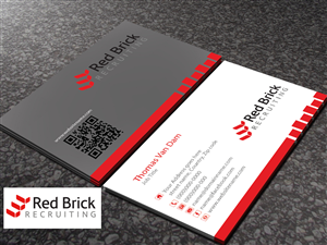 Business Card Design by Sarmishtha Chattopadhyay_loginchange for Footprints Recruiting, inc. | Design: #1215296