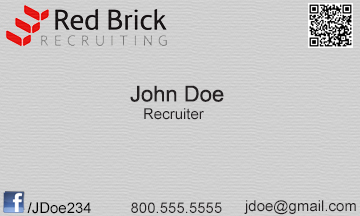 Business Card Design by dc web &amp; design for Footprints Recruiting, inc. | Design #1205759