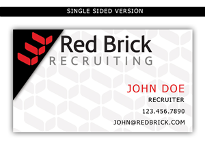 Business Card Design by Fatal Graphix for Footprints Recruiting, inc. | Design #1205788