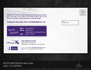 Postcard Design by Creativecrystal for The Optimus Group | Design: #4281434