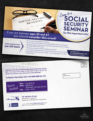 Postcard Design by Creativecrystal for The Optimus Group | Design: #4289575