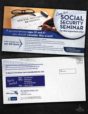 Postcard Design by Creativecrystal for The Optimus Group | Design #4299362