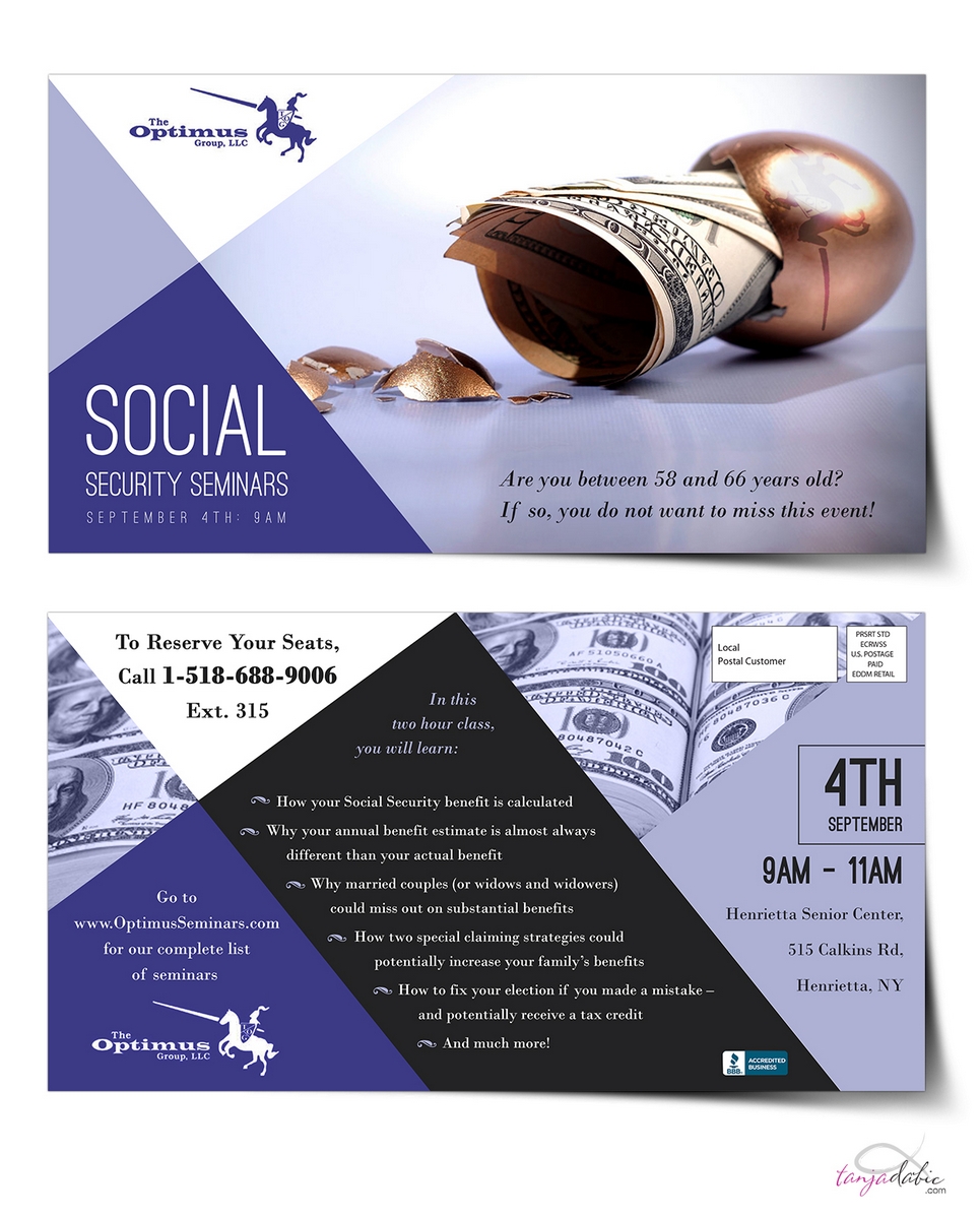 Postcard Design by tale026 for The Optimus Group | Design #4283707