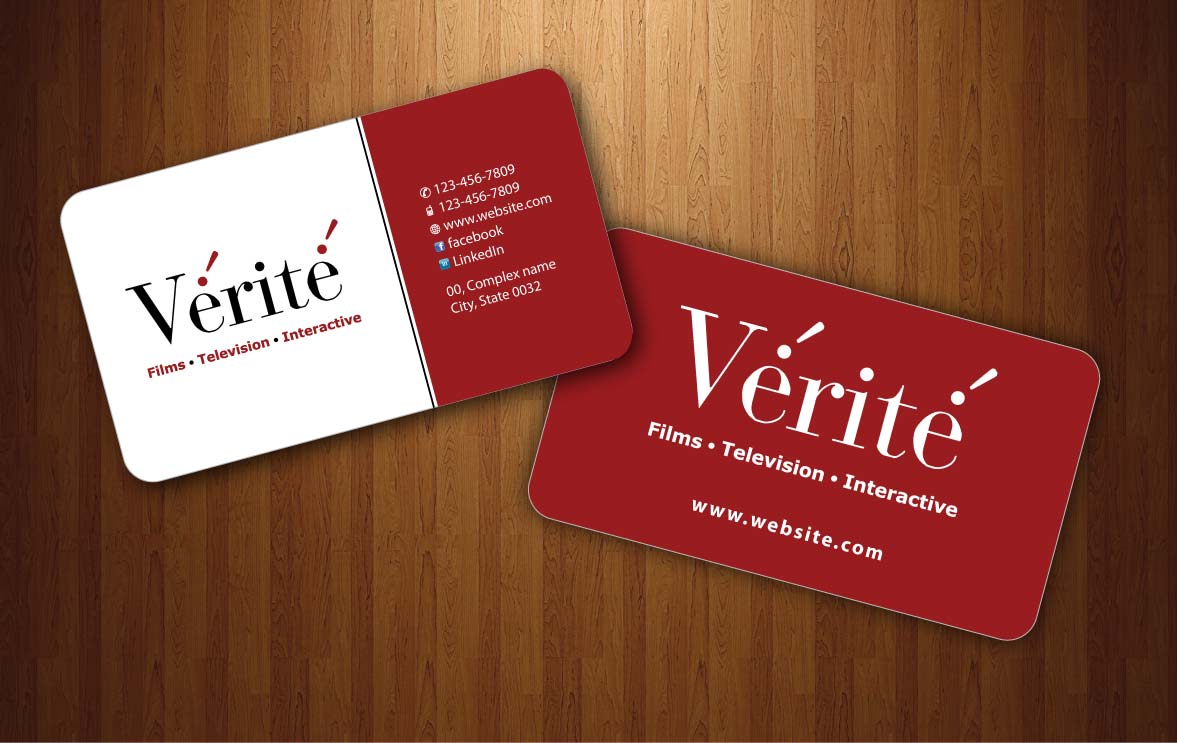 Business Card Design by Sbss for Vérité Films Inc. | Design #1214043