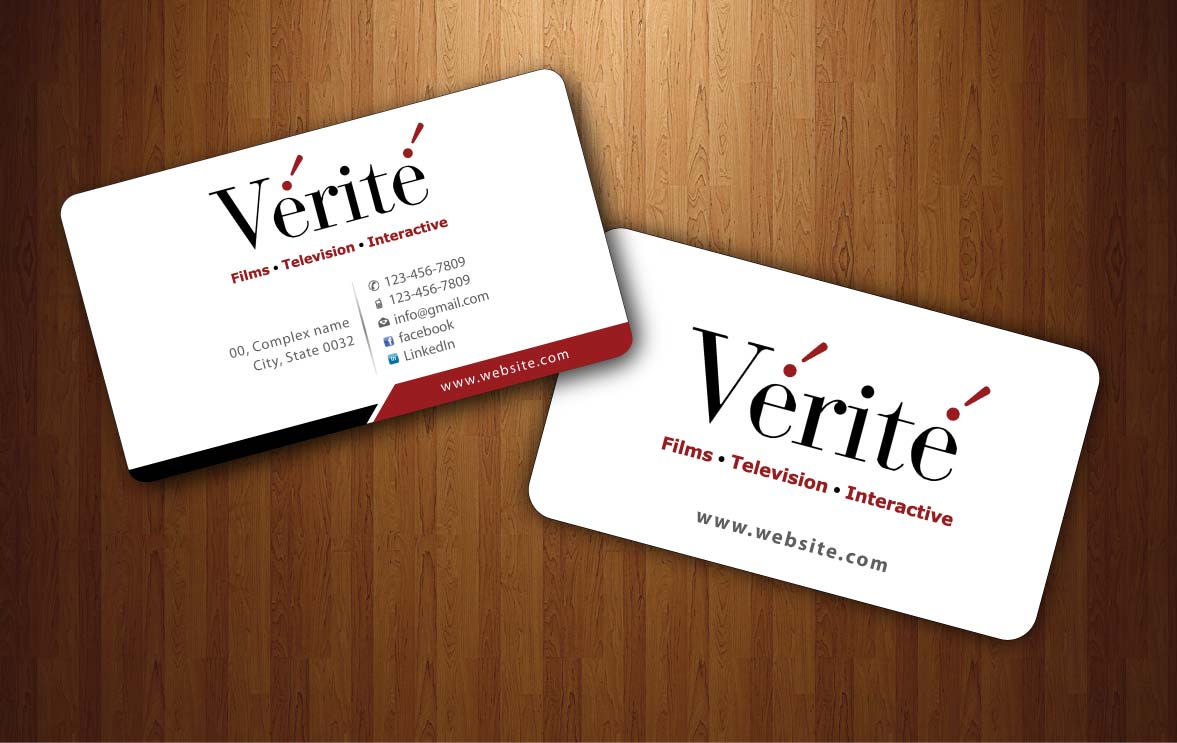 Business Card Design by Sbss for Vérité Films Inc. | Design #1214047