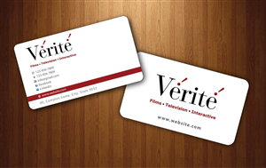 Business Card Design by Sbss for Vérité Films Inc. | Design: #1214048