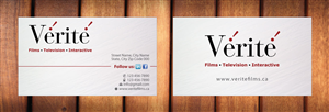 Business Card Design by Sbss for Vérité Films Inc. | Design: #1214305