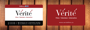 Business Card Design by Sbss for Vérité Films Inc. | Design: #1214306