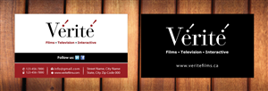 Business Card Design by Sbss for Vérité Films Inc. | Design: #1214307