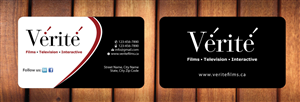 Business Card Design by Sbss for Vérité Films Inc. | Design: #1214312