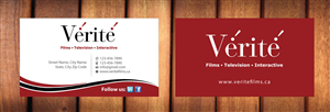 Business Card Design by Sbss for Vérité Films Inc. | Design: #1214313