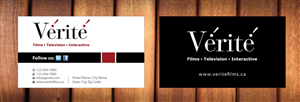Business Card Design by Sbss for Vérité Films Inc. | Design: #1214314