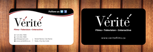 Business Card Design by Sbss for Vérité Films Inc. | Design: #1214320